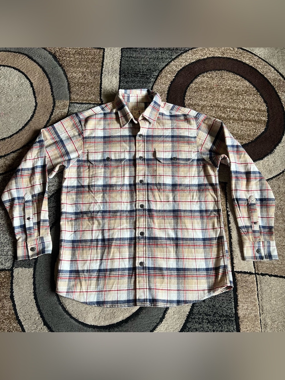 Men’s RedHead Plaid Flannel Button-dDown Shirt Size Large